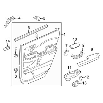 Honda OE - Rear Door - Interior Trim (W/O Sun Shade)