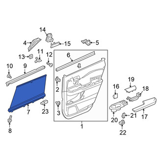 Honda OE - Rear Left Door Glass Sunshade