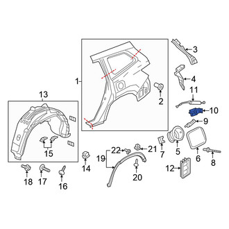 Honda OE - Rear Fuel Filler Door Lock Actuator