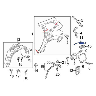 Honda OE - Rear Fuel Filler Door Release Cable