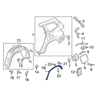 Honda OE - Rear Left Wheel Arch Molding