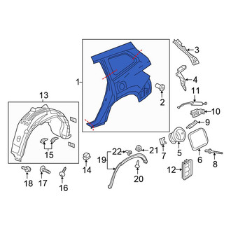Honda OE - Rear Left Outer Quarter Panel