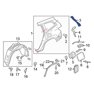 Honda OE - Left Outer Body D-Pillar