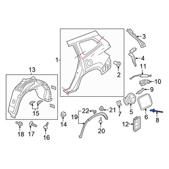 Honda OE - Fuel Filler Door Rivet