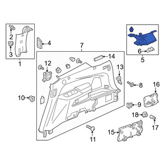 Honda OE - Rear Left Lower Interior Quarter Panel Trim Panel