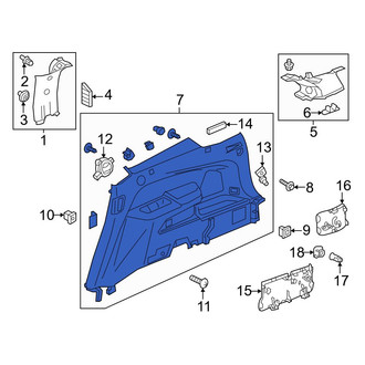 Honda OE - Rear Right Lower Interior Quarter Panel Trim Panel