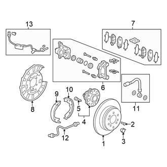 Honda OE - Rear Suspension - Brake Components (FWD)