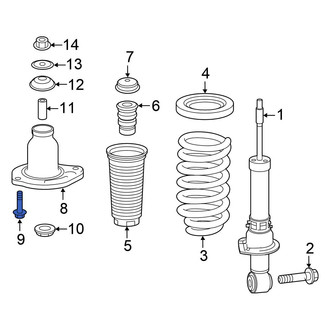 Honda OE - Suspension Shock Absorber Mounting Bolt