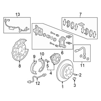 Honda OE - Rear Suspension - Brake Components (AWD)