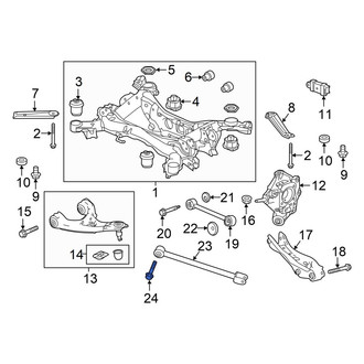 Honda OE - Inner Suspension Trailing Arm Bolt