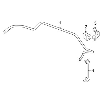 Honda OE - Rear Suspension - Stabilizer Bar & Components (AWD)