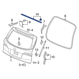 Honda OE - Rear Back Glass Weatherstrip
