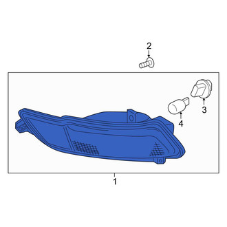 Honda OE - Rear Right Back Up Light Assembly