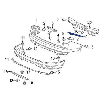 Honda OE - Rear Right Bumper Guide