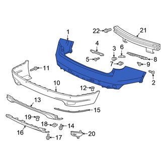 Honda OE - Rear Upper Bumper Cover