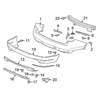 Honda OE - Rear Left Outer Bumper Cover Support Rail