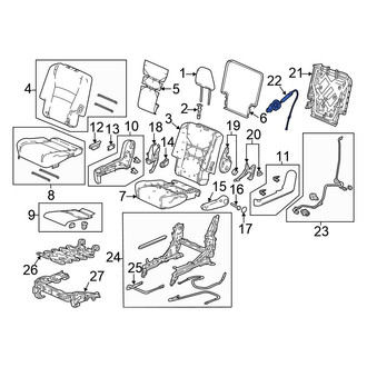 Honda OE - Center Folding Seat Release Cable