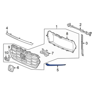 Honda OE - Front Right Headlight Molding