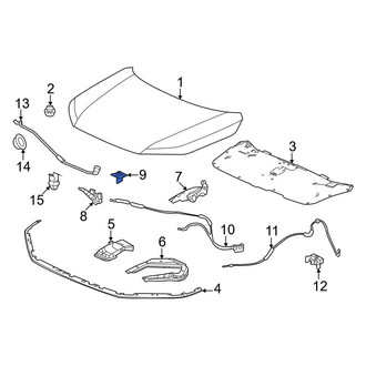 Honda OE - Front Left Hood Latch Striker Plate