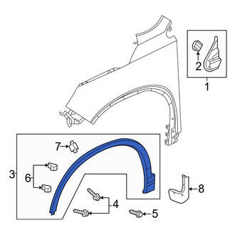 Honda OE - Front Left Wheel Arch Molding