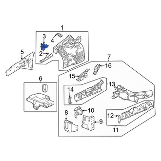 Honda OE - Front Right Fender Bracket