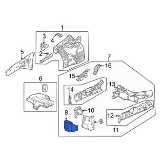 Honda OE - Right Bumper Impact Bar Bracket