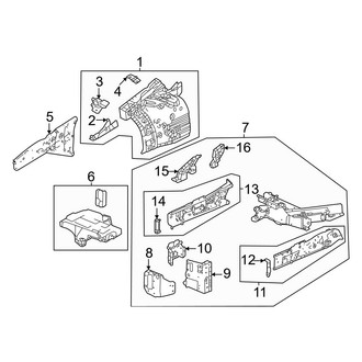 Honda OE - Fender - Structural Components & Rails