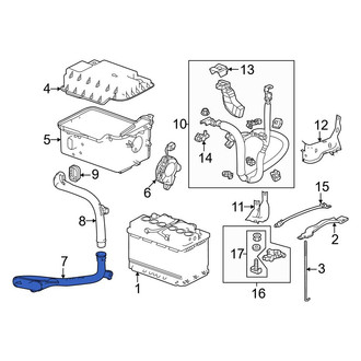 Honda OE - Lower Battery Vent Tube