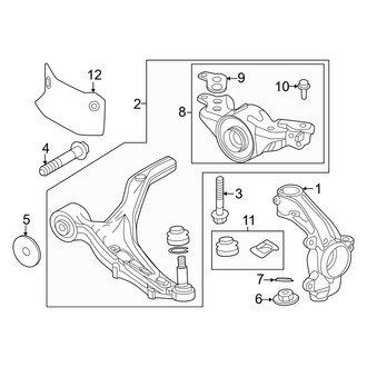 Honda OE - Front Suspension - Suspension Components (Elite / EX-L / LX / Sport / Touring / TrailSport)
