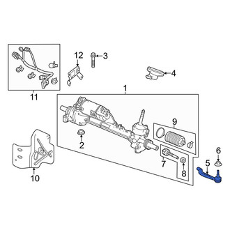 Honda OE - Front Left Outer Steering Tie Rod End