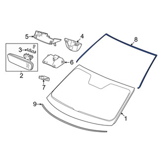 Honda OE - Front Upper Windshield Molding