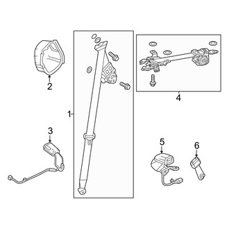 Honda OE - Restraint Systems - Second Row Seat Belts (W/O Captains Chairs)