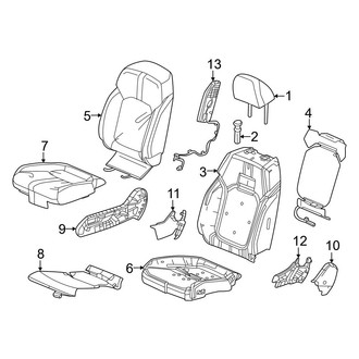 Honda OE - Seats & Tracks - Passenger Seat Components (W/O Ventilated Seat), (EX-L / LX / Sport / Touring / TrailSport)