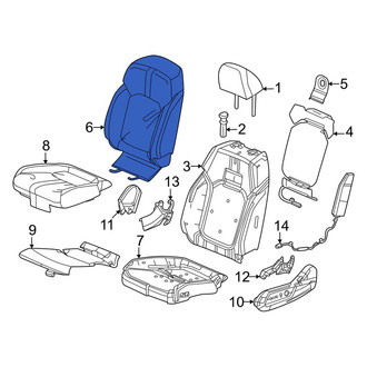 Honda OE - Front Left Seat Back Cushion Cover