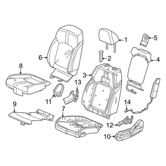 Honda OE - Seats & Tracks - Driver Seat Components (With Ventilated Seat), (Black Edition)