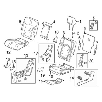 Honda OE - Seats & Tracks - Second Row Seats (40% Side, Right, W/O Captains Chairs)