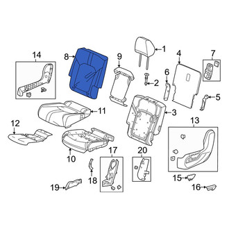 Honda OE - Center Left Seat Back Cushion Cover