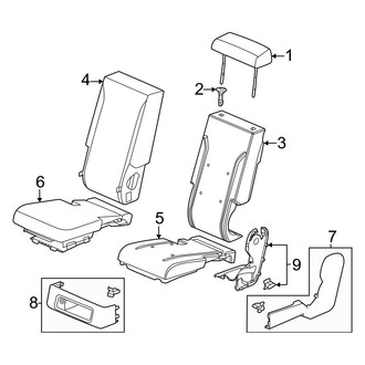 Honda OE - Seats & Tracks - Second Row Seats (20% Side, Center, W/O Captains Chairs)