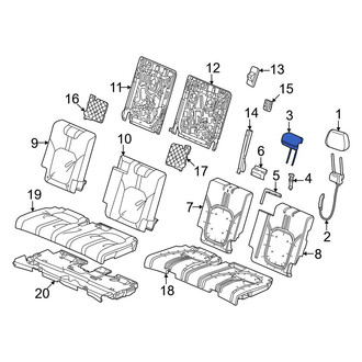 Honda OE - Rear Center Headrest
