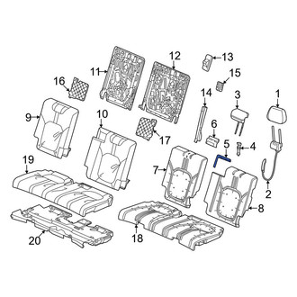 Honda OE - Rear Outer Headrest Cover
