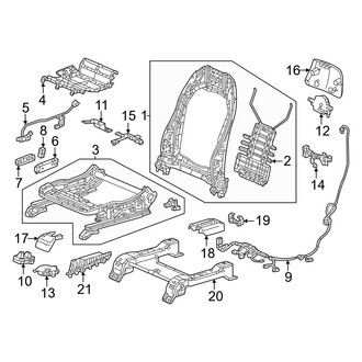 Honda OE - Seats & Tracks - Tracks & Components (Passenger Seat, With Power Seat)