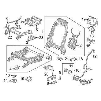 Honda OE - Seats & Tracks - Tracks & Components (Driver Seat, With Power Seat)