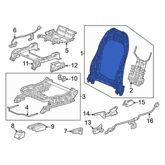 Honda OE - Front Left Seat Back Frame