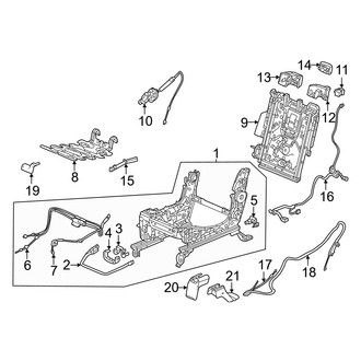 Honda OE - Seats & Tracks - Tracks & Components (40% Side, Right Second Row)
