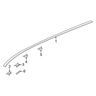 Honda OE - Roof - Exterior Trim (W/O Sunroof, W/O Roof Rails), (EX-L / LX)