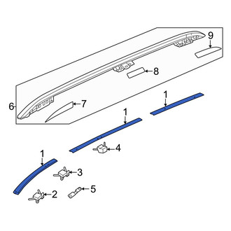 Honda OE - Left Roof Molding