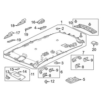 Honda OE - Roof - Interior Trim (W/O Sunroof), (EX-L / LX / Sport)