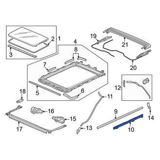 Honda OE - Left Sunroof Frame Bracket