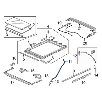 Honda OE - Front Sunroof Drain Hose
