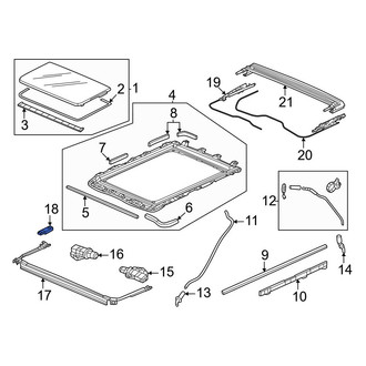 Honda OE - Front Left Sunroof Guide Rail